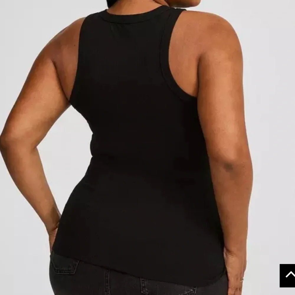 Torrid Black Ribbed High Neck Tank